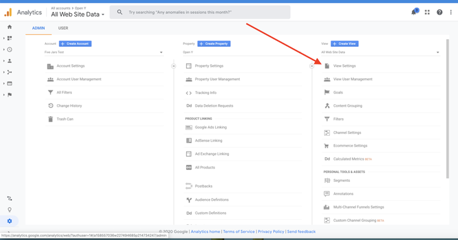 Google Analytics View Settings