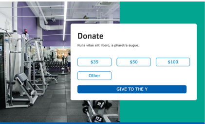 A screenshot of the Donate block.