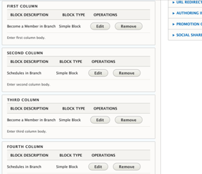 4 column paragraph options