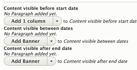Adding content to the date block