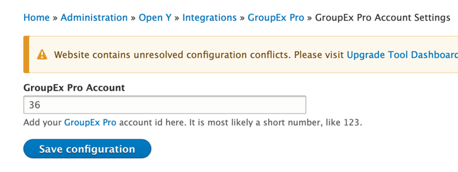 Setting the GroupEx Pro account