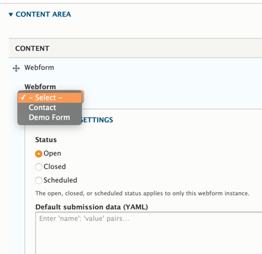 Webform paragraph admin fields