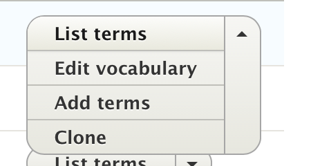 The taxonomy item options