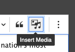 The new Insert Media button in CKEditor 5.