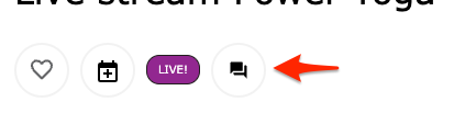 The Virtual Y Live Chat button