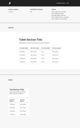 Table (Simple Content) Design