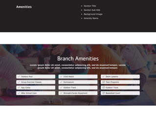 Branch Amenities Desktop Design