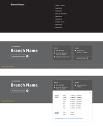 Branch Hours Desktop Design