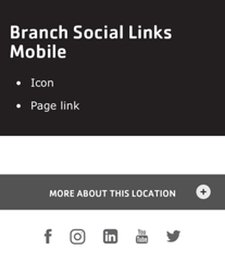 Branch Social Links Mobile Design