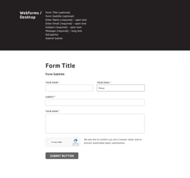 Webforms Desktop Design