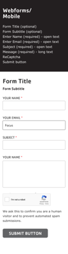 Webforms Mobile Design